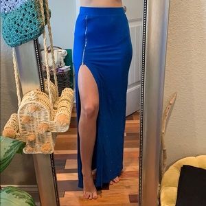 Royal blue maxi skirt